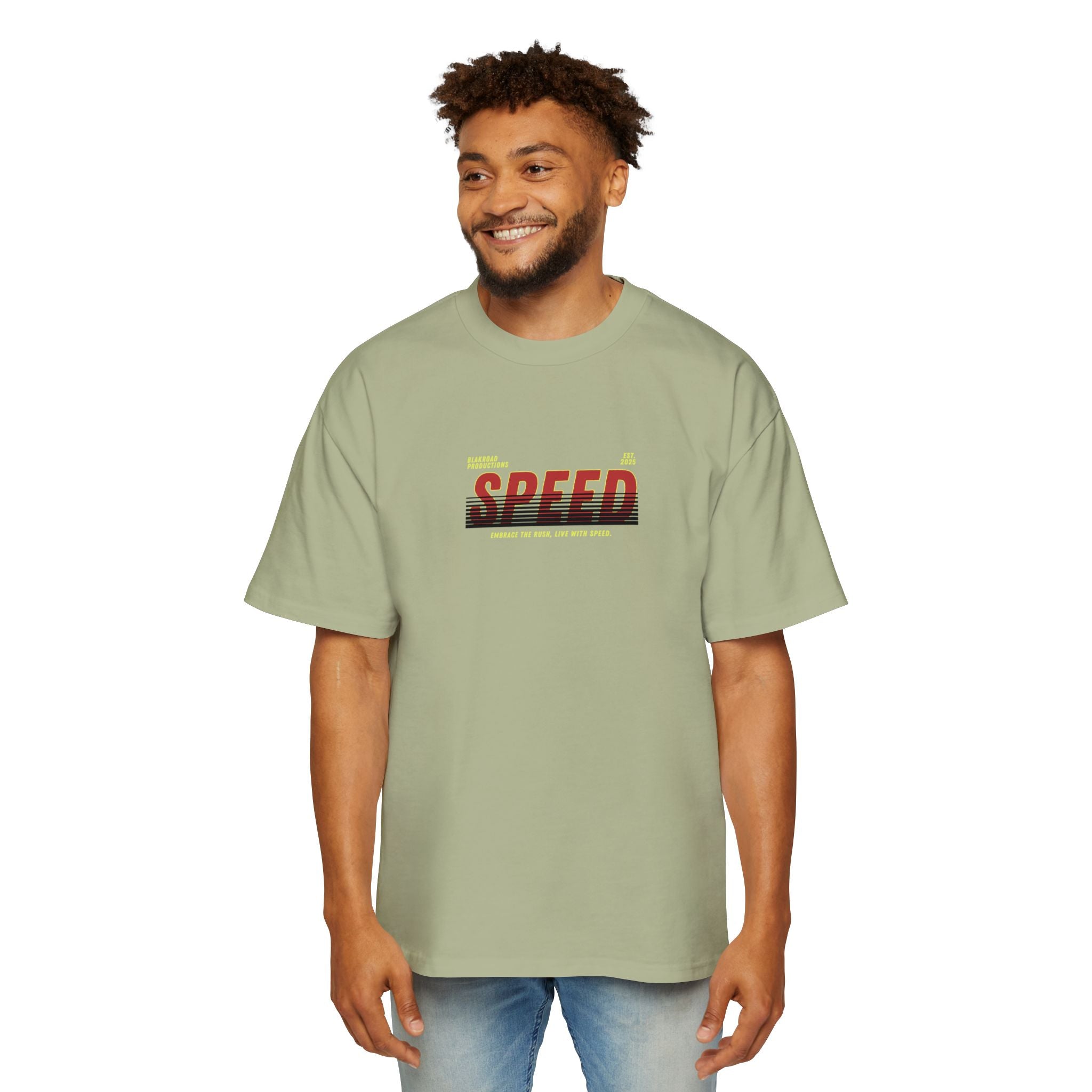 Speed Tee — Retro Racing Men's Oversized T-Shirt